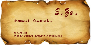 Somosi Zsanett névjegykártya